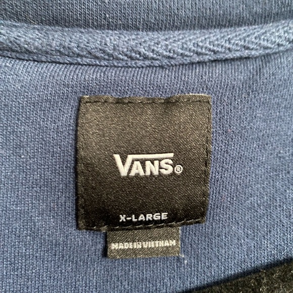 Vans Sweater (X-Large) Navy Blue Quarter Zip | Pullover Sweater - Picture 4 of 6